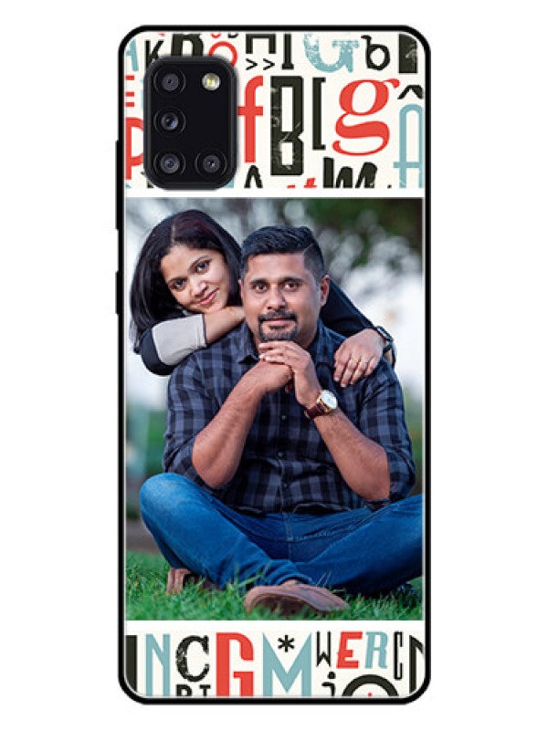 Custom Galaxy A31 Personalized Glass Phone Case  - Alphabet Design
