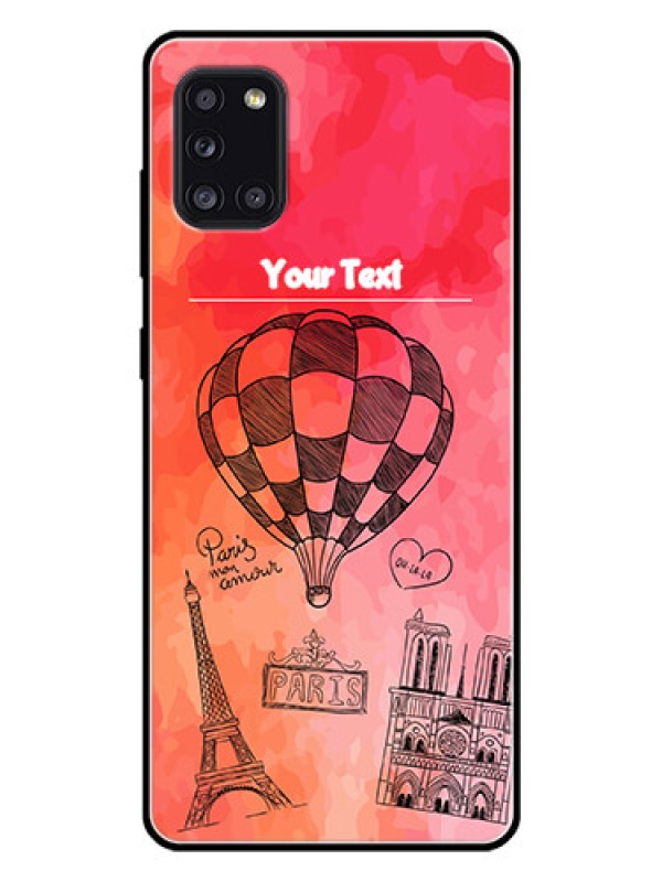 Custom Galaxy A31 Custom Glass Phone Case  - Paris Theme Design
