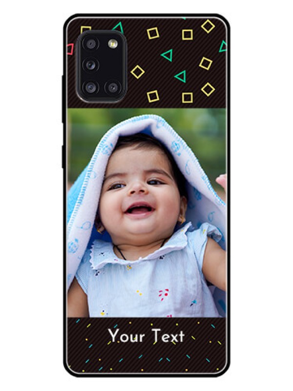 Custom Galaxy A31 Custom Glass Phone Case  - with confetti birthday design