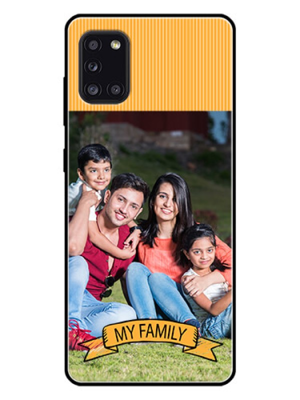 Custom Galaxy A31 Custom Glass Phone Case  - My Family Design