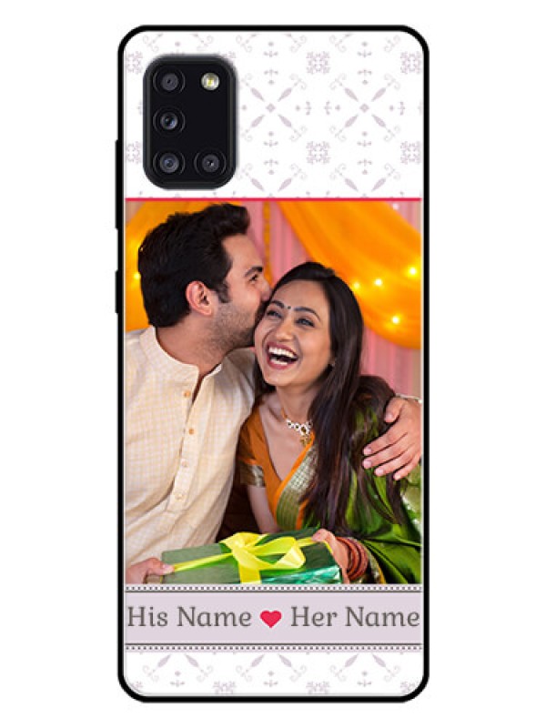 Custom Galaxy A31 Custom Glass Mobile Case  - with Photo and Ethnic Design
