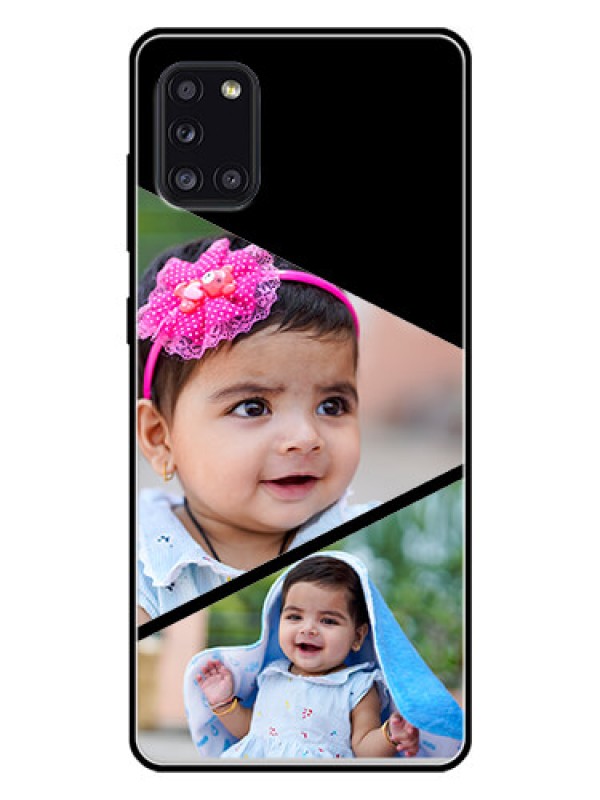 Custom Galaxy A31 Custom Glass Phone Case  - Semi Cut Design