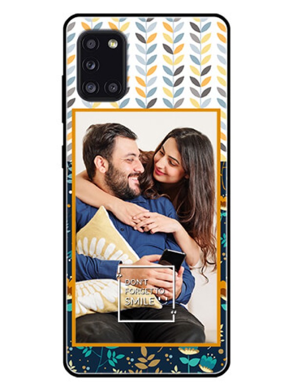 Custom Galaxy A31 Custom Glass Mobile Case  - Pattern Design