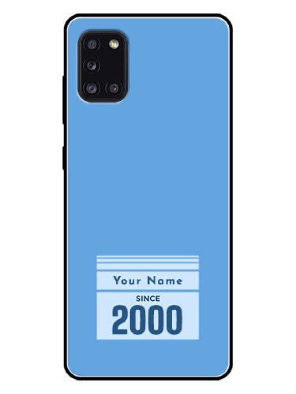 Custom Galaxy A31 Custom Glass Mobile Case - Custom Year of birth Design
