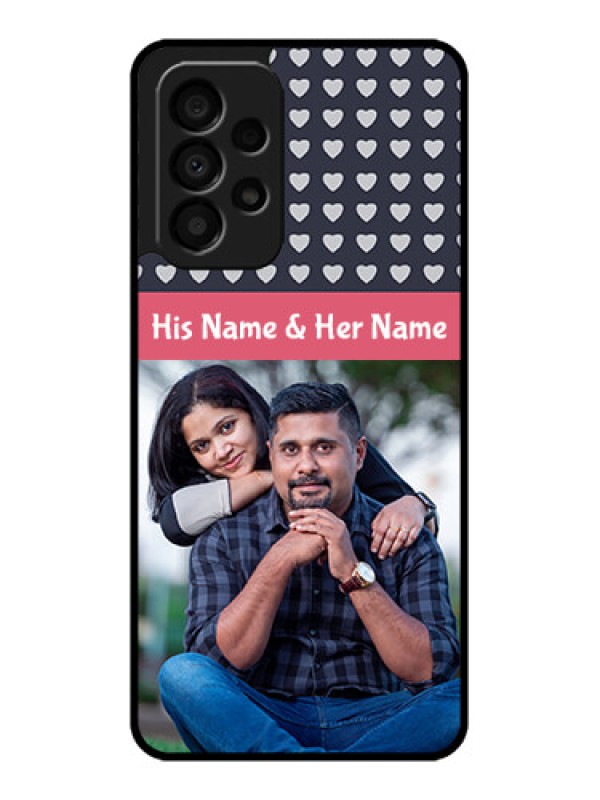 Custom Galaxy A33 5G Custom Glass Mobile Case - Love Symbols Design