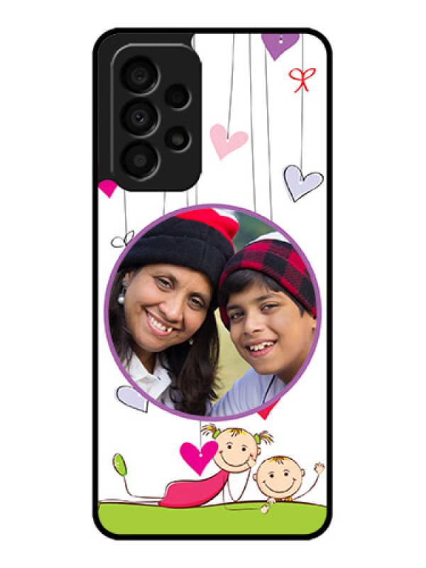 Custom Galaxy A33 5G Photo Printing on Glass Case - Cute Kids Phone Case Design