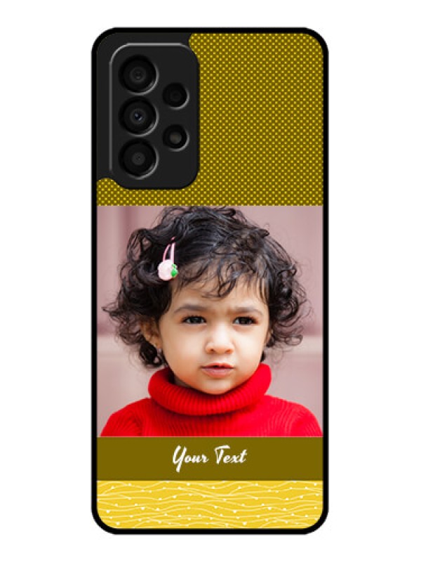 Custom Galaxy A33 5G Custom Glass Phone Case - Simple Green Color Design