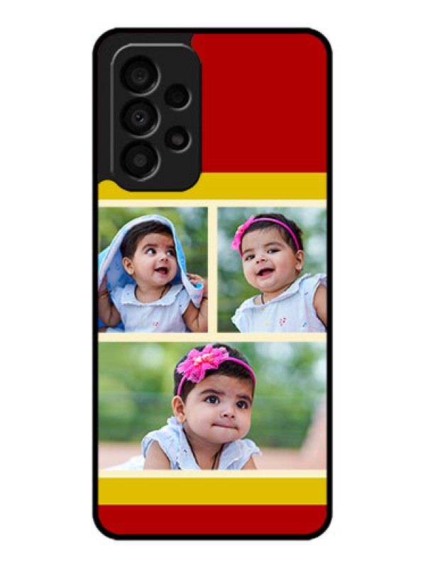 Custom Galaxy A33 5G Custom Glass Mobile Case - Multiple Pic Upload Design