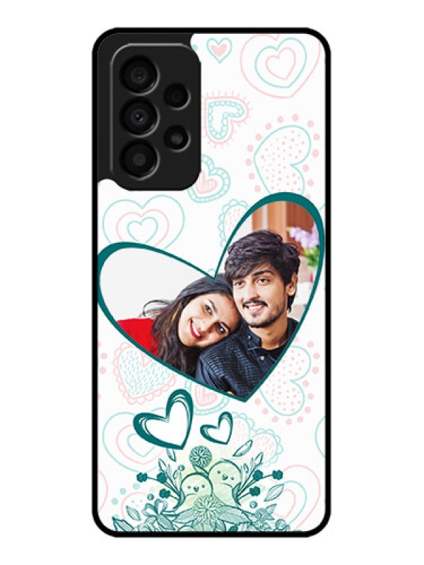 Custom Galaxy A33 5G Photo Printing on Glass Case - Premium Couple Design