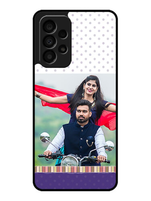 Custom Galaxy A33 5G Photo Printing on Glass Case - Cute Family Design