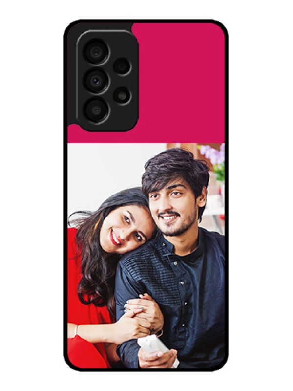 Custom Galaxy A33 5G Custom Glass Mobile Case - Anniversary Cover Design