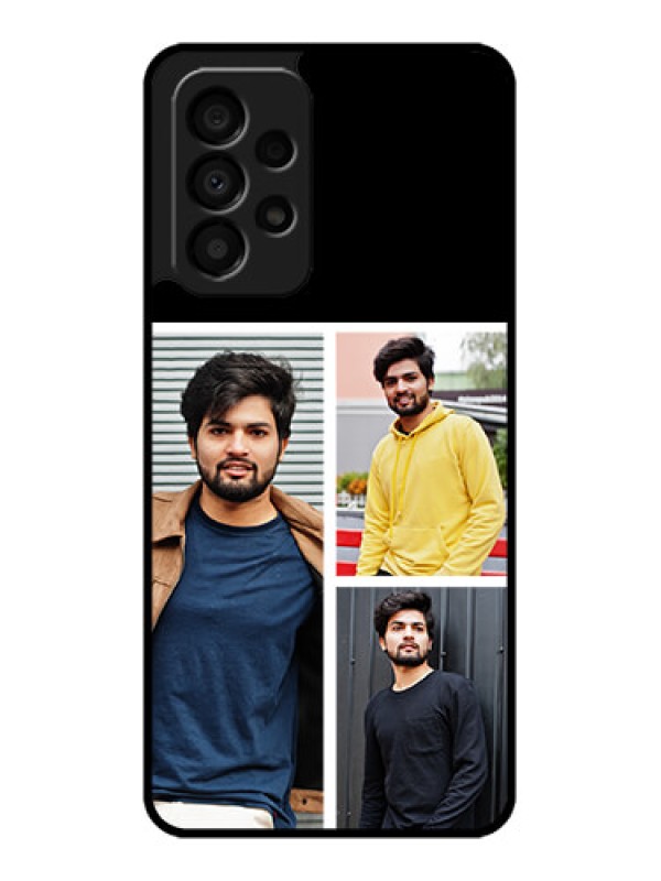 Custom Galaxy A33 5G Photo Printing on Glass Case - Upload Multiple Picture Design