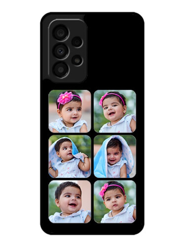 Custom Galaxy A33 5G Photo Printing on Glass Case - Multiple Pictures Design