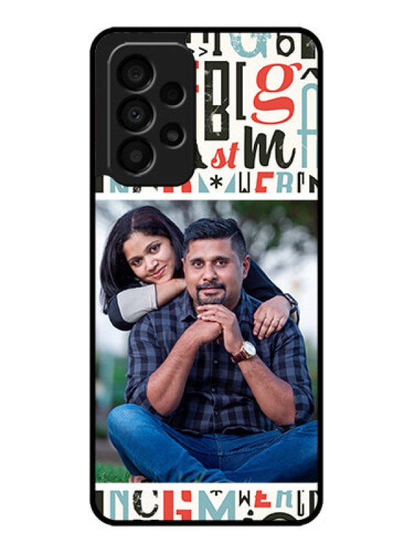 Custom Galaxy A33 5G Personalized Glass Phone Case - Alphabet Design