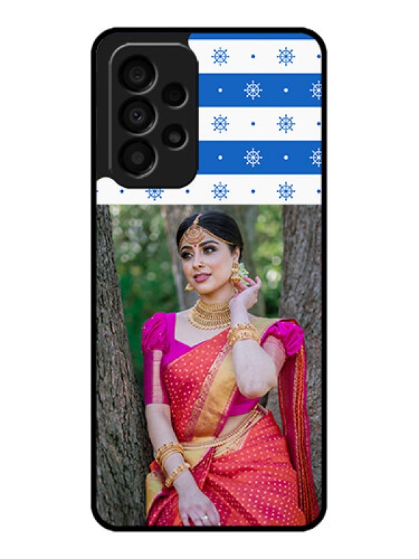 Custom Galaxy A33 5G Photo Printing on Glass Case - Snow Pattern Design