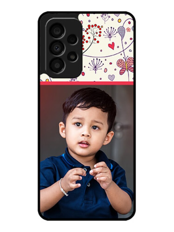 Custom Galaxy A33 5G Custom Glass Mobile Case - Premium Floral Design