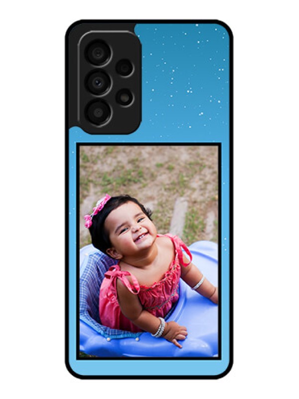 Custom Galaxy A33 5G Custom Glass Mobile Case - Wave Pattern Colorful Design