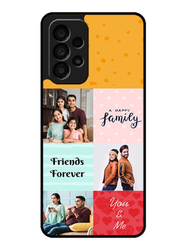 Custom Galaxy A33 5G Personalized Glass Phone Case - Images with Quotes Design