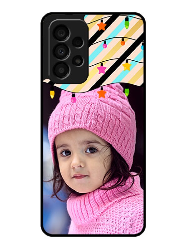 Custom Galaxy A33 5G Custom Glass Mobile Case - Lights Hanging Design