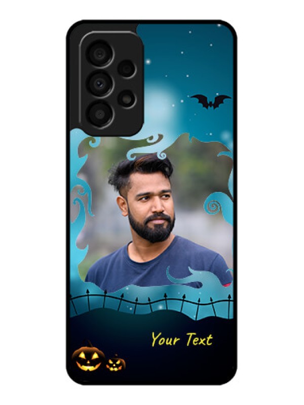 Custom Galaxy A33 5G Custom Glass Phone Case - Halloween frame design
