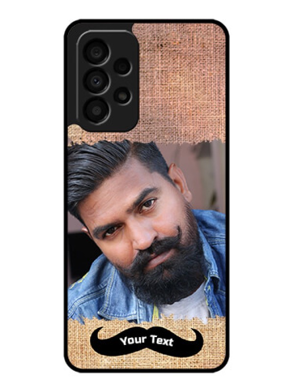 Custom Galaxy A33 5G Personalized Glass Phone Case - with Texture Design