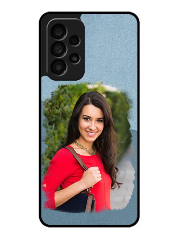 Custom Galaxy A33 5G Custom Glass Mobile Case - Grunge Line Art Design