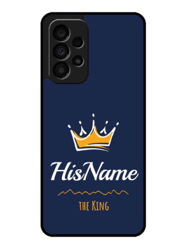 Custom Galaxy A33 5G Glass Phone Case King with Name