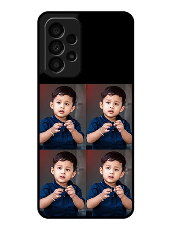 Custom Galaxy A33 5G 4 Image Holder on Glass Mobile Cover