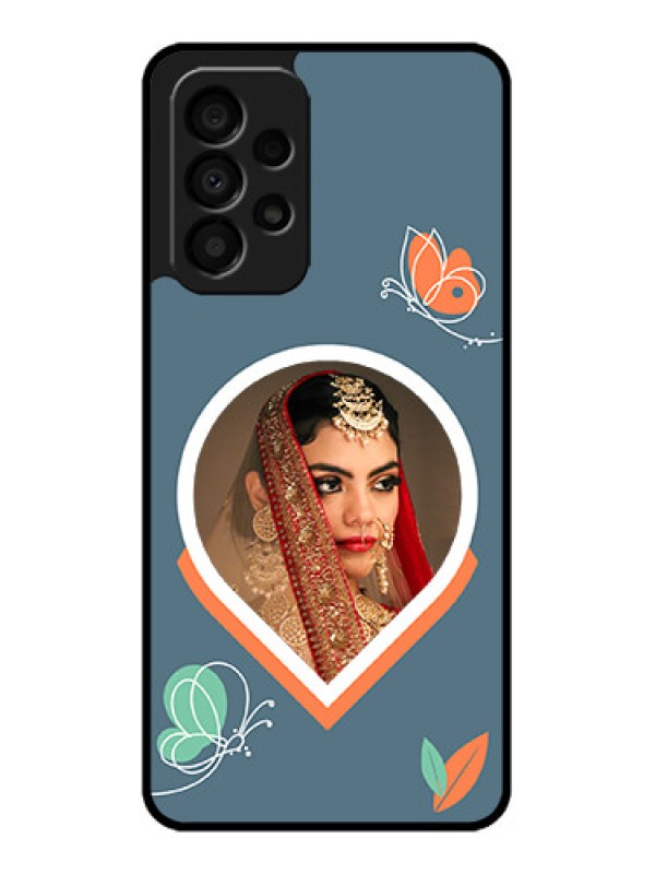 Custom Galaxy A33 5G Custom Glass Mobile Case - Droplet Butterflies Design