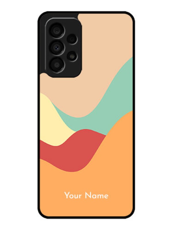 Custom Galaxy A33 5G Personalized Glass Phone Case - Ocean Waves Multi-colour Design