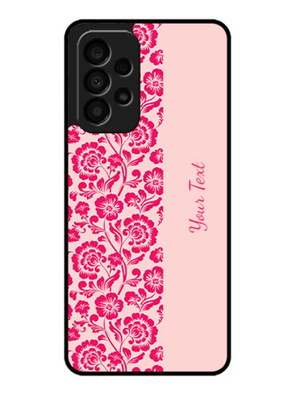 Custom Galaxy A33 5G Custom Glass Phone Case - Attractive Floral Pattern Design