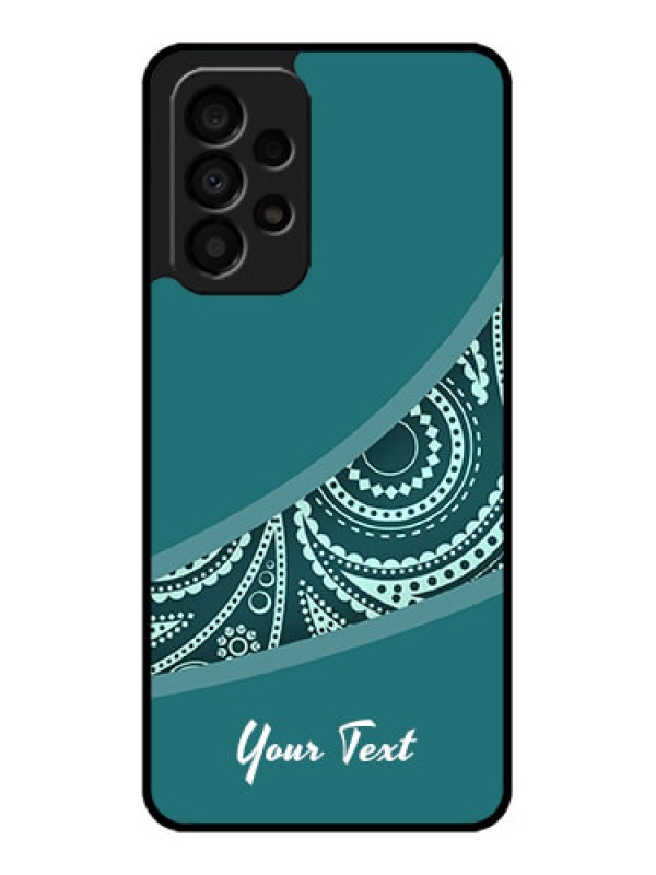 Custom Galaxy A33 5G Photo Printing on Glass Case - semi visible floral Design
