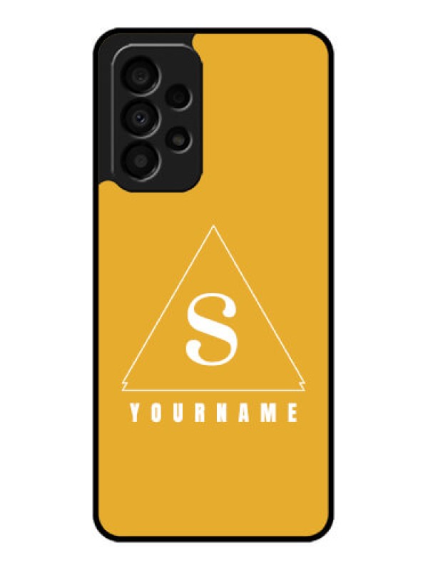 Custom Galaxy A33 5G Personalized Glass Phone Case - simple triangle Design