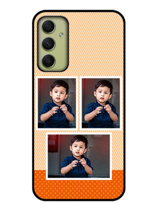 Custom Galaxy A34 5G Photo Printing on Glass Case - Bulk Photos Upload Design