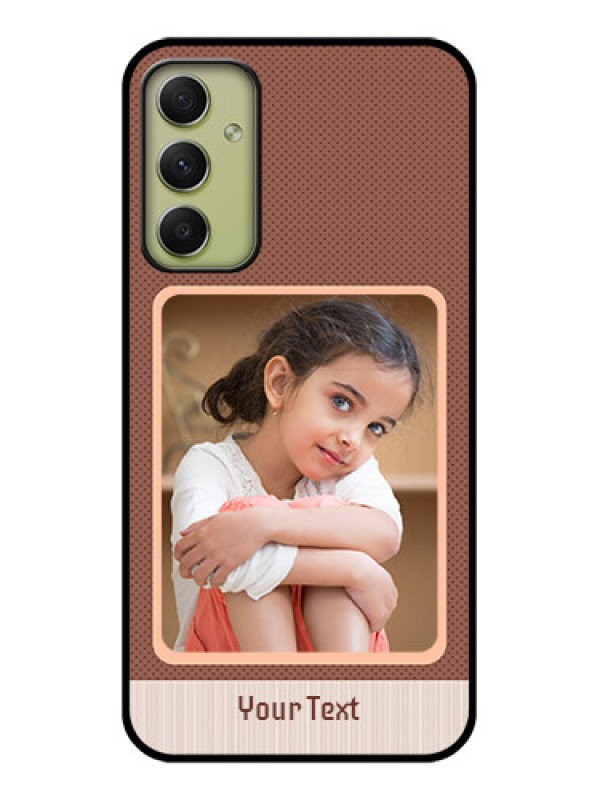 Custom Galaxy A34 5G Custom Glass Phone Case - Simple Pic Upload Design