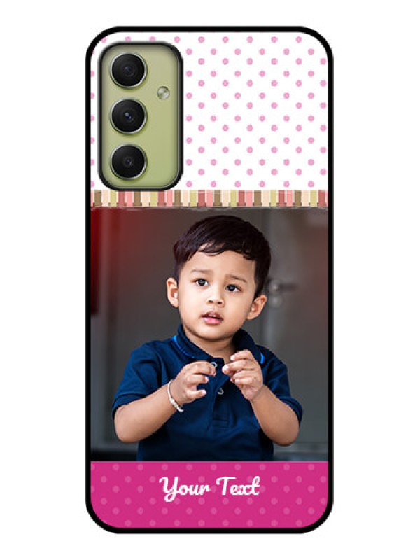 Custom Galaxy A34 5G Photo Printing on Glass Case - Cute Girls Cover Design