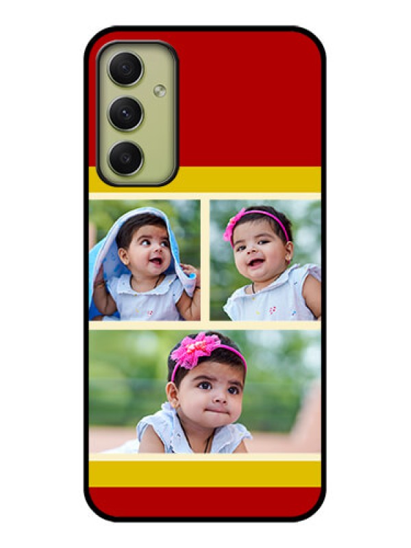Custom Galaxy A34 5G Custom Glass Mobile Case - Multiple Pic Upload Design