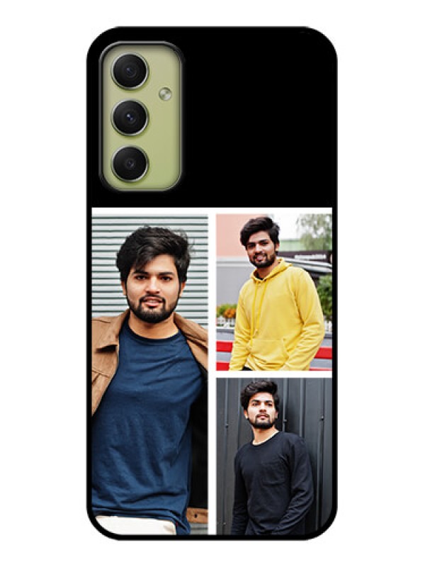 Custom Galaxy A34 5G Photo Printing on Glass Case - Upload Multiple Picture Design