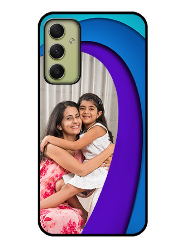 Custom Galaxy A34 5G Photo Printing on Glass Case - Simple Pattern Design