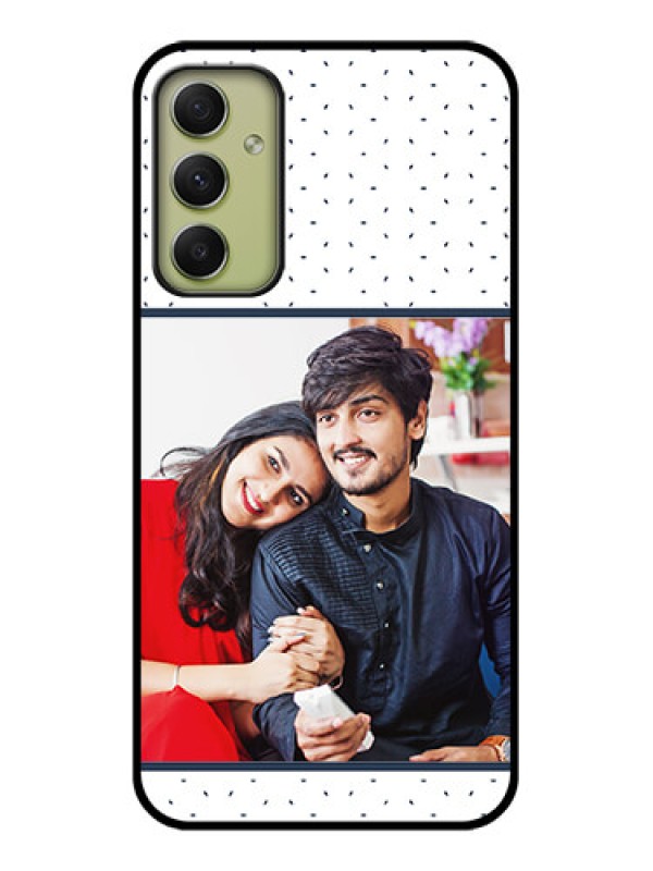 Custom Galaxy A34 5G Personalized Glass Phone Case - Premium Dot Design