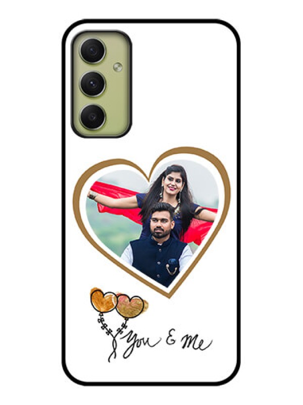 Custom Galaxy A34 5G Custom Glass Mobile Case - You & Me Design
