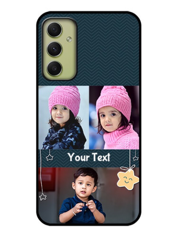 Custom Galaxy A34 5G Custom Glass Mobile Case - Hanging Stars Design