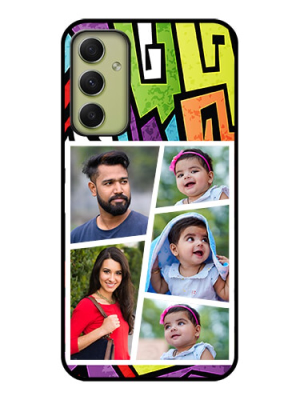 Custom Galaxy A34 5G Custom Glass Phone Case - Graffiti pattern Design