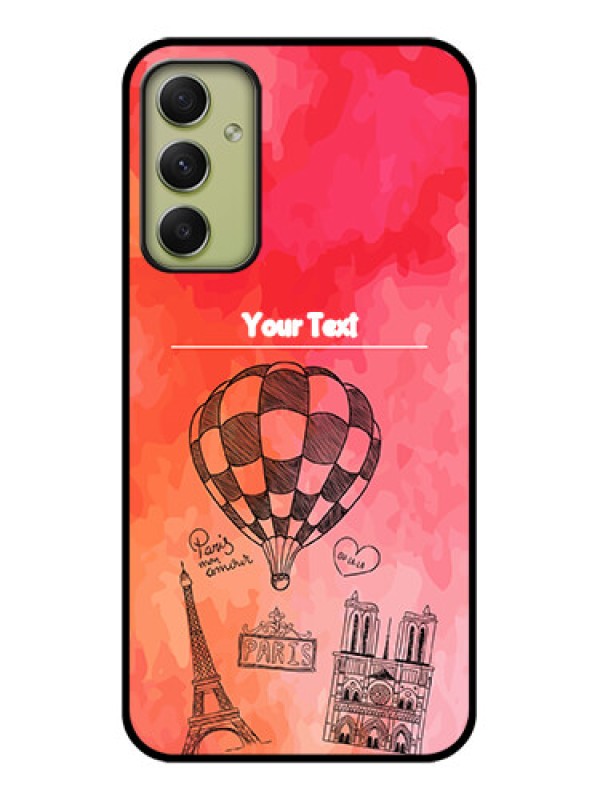 Custom Galaxy A34 5G Custom Glass Phone Case - Paris Theme Design