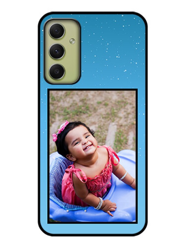 Custom Galaxy A34 5G Custom Glass Mobile Case - Wave Pattern Colorful Design