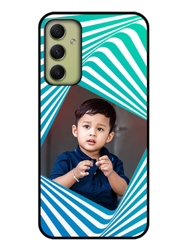 Custom Galaxy A34 5G Personalized Glass Phone Case - Abstract Spiral Design