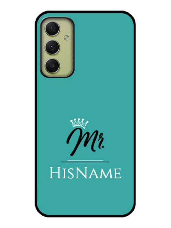 Custom Galaxy A34 5G Custom Glass Phone Case Mr with Name
