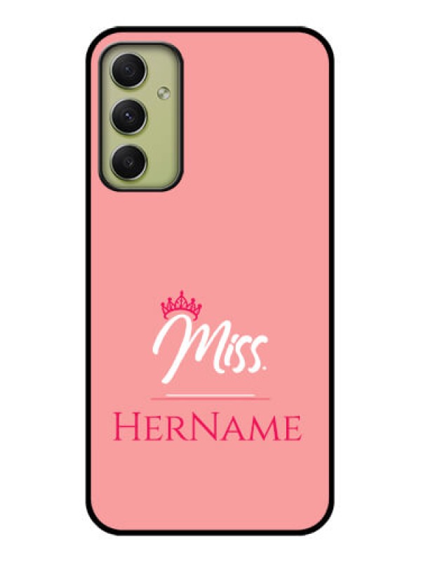 Custom Galaxy A34 5G Custom Glass Phone Case Mrs with Name