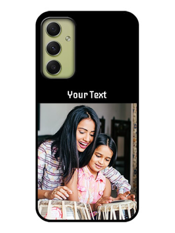 Custom Galaxy A34 5G Photo with Name on Glass Phone Case