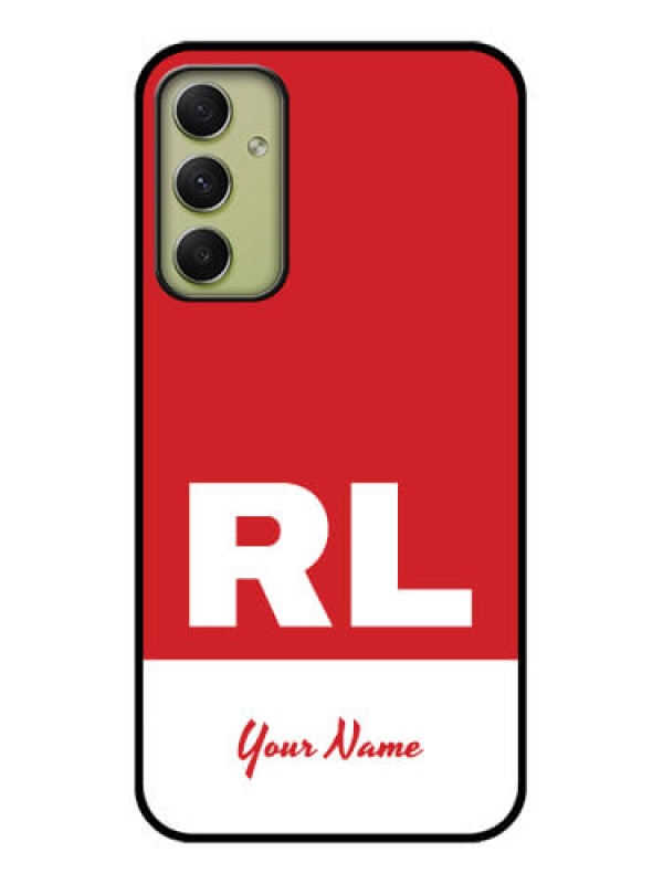 Custom Galaxy A34 5G Personalized Glass Phone Case - dual tone custom text Design